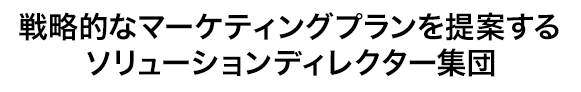 戦略的なマーケティングプランを提案するソリューションディレクター集団